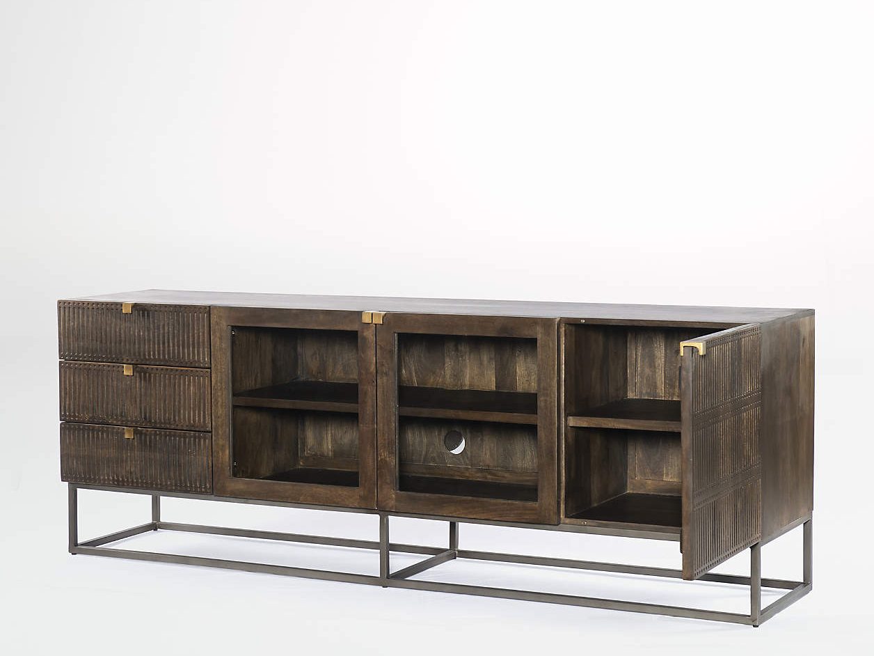 Crate & Barrel Ivan 79" Storage Media Console with Drawers
