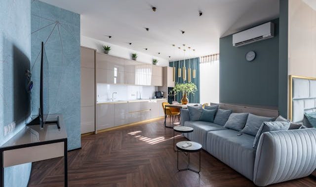 Layout of Open Plan Living Interior