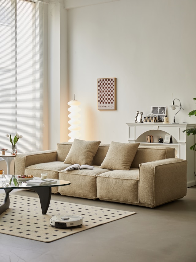 reclining sofa in a modern living room