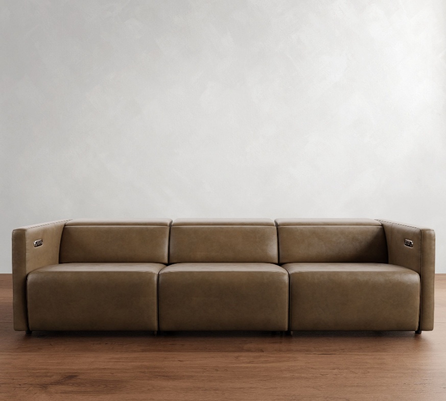 A Leather Power Reclining Sofa
