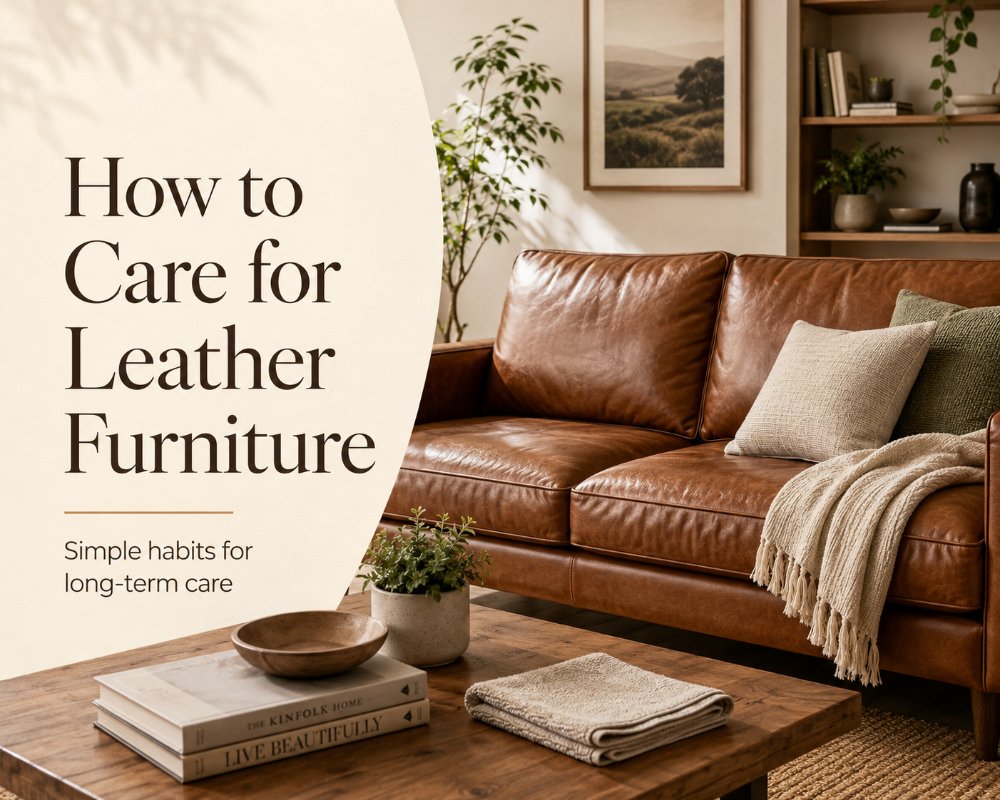 a few tips on how to care for leather furniture long-term