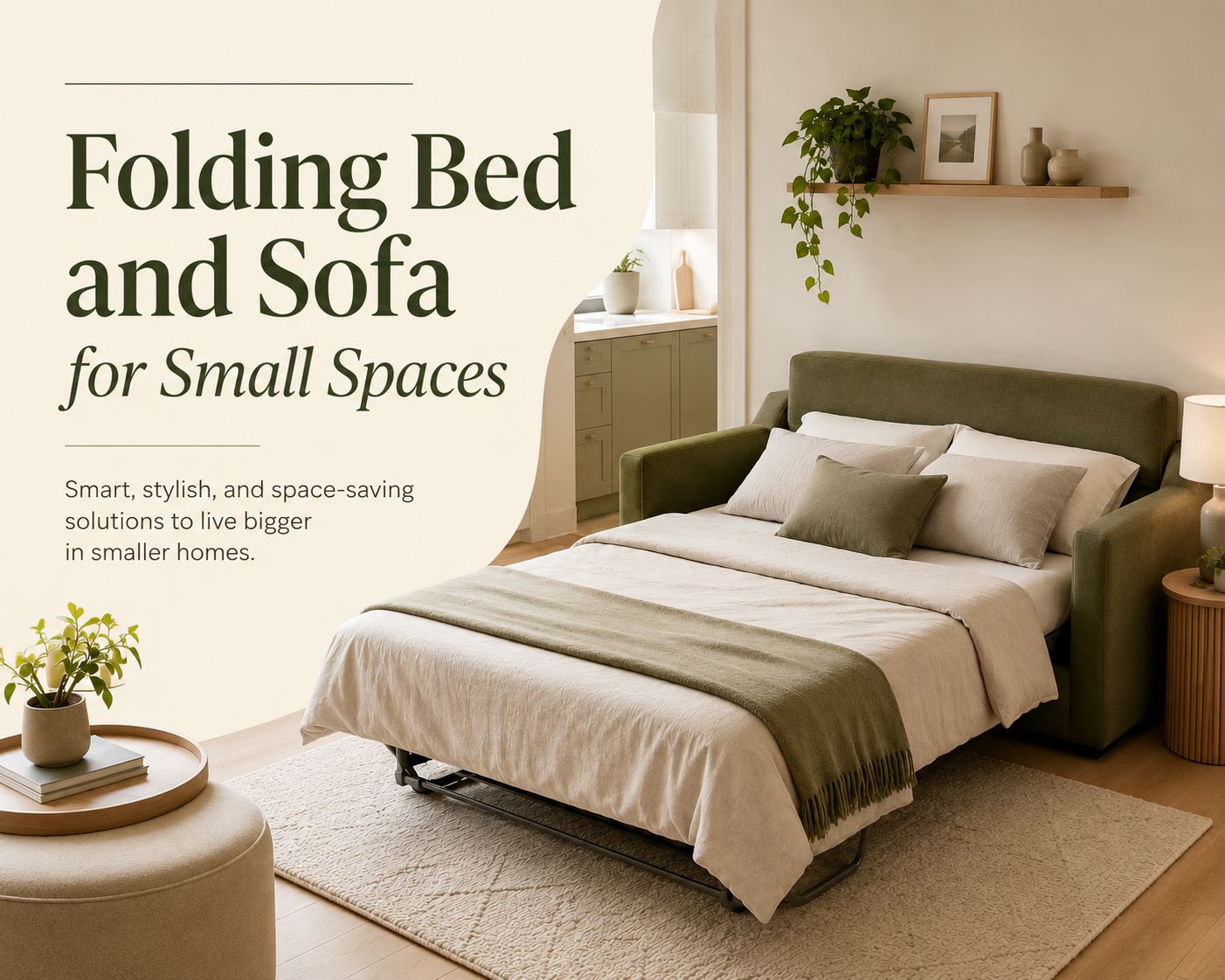 folding bed and sofa for small spaces