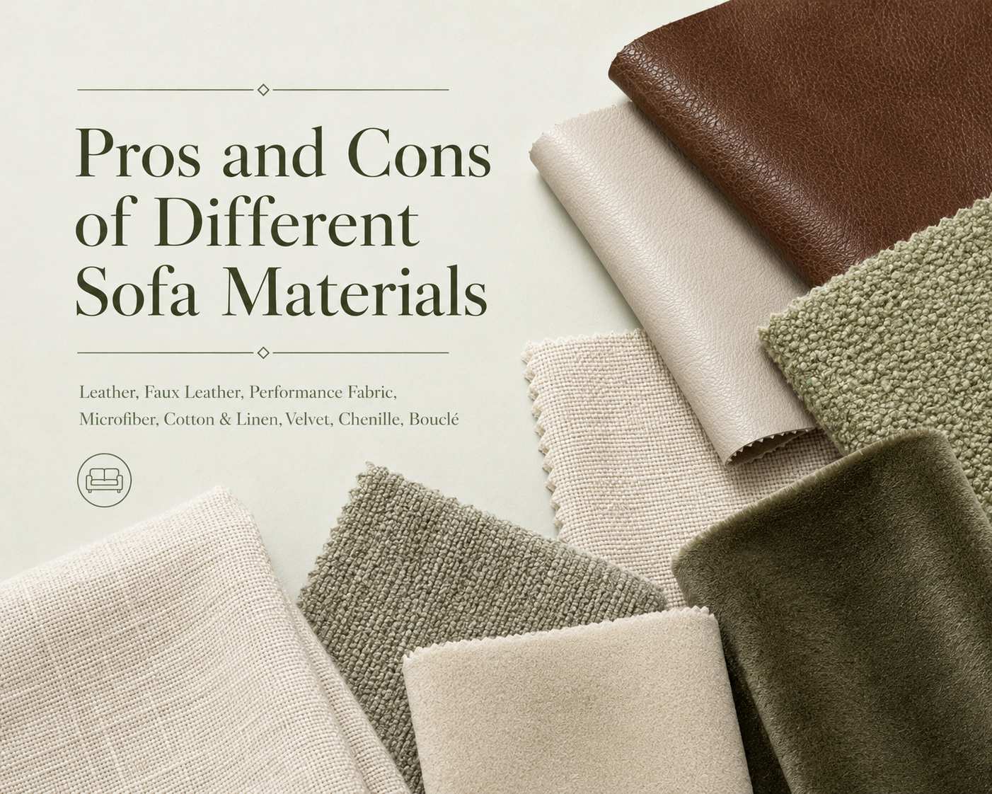 pros and cons of different sofa materials