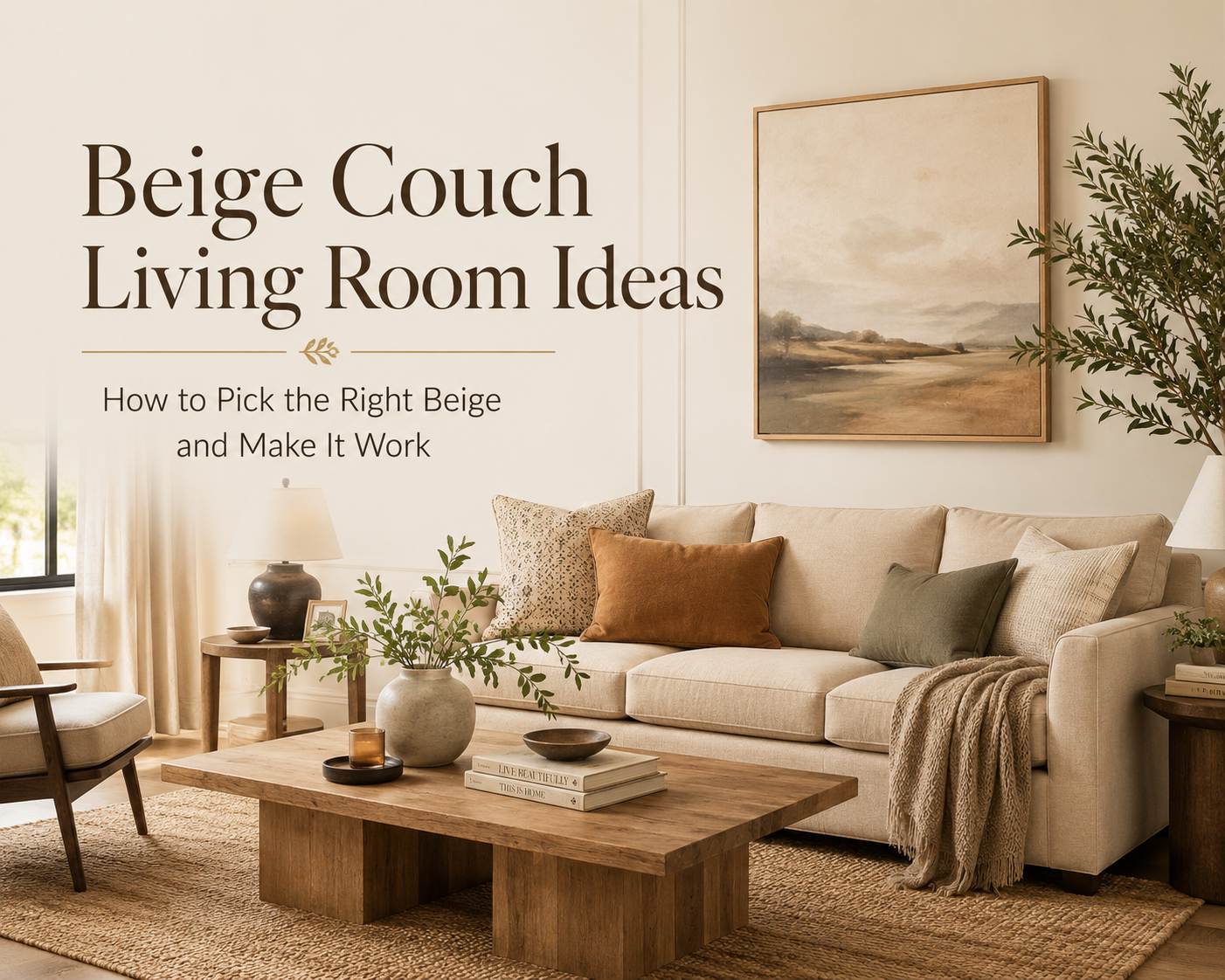povison's decoration idea on beigh couch living room ideas