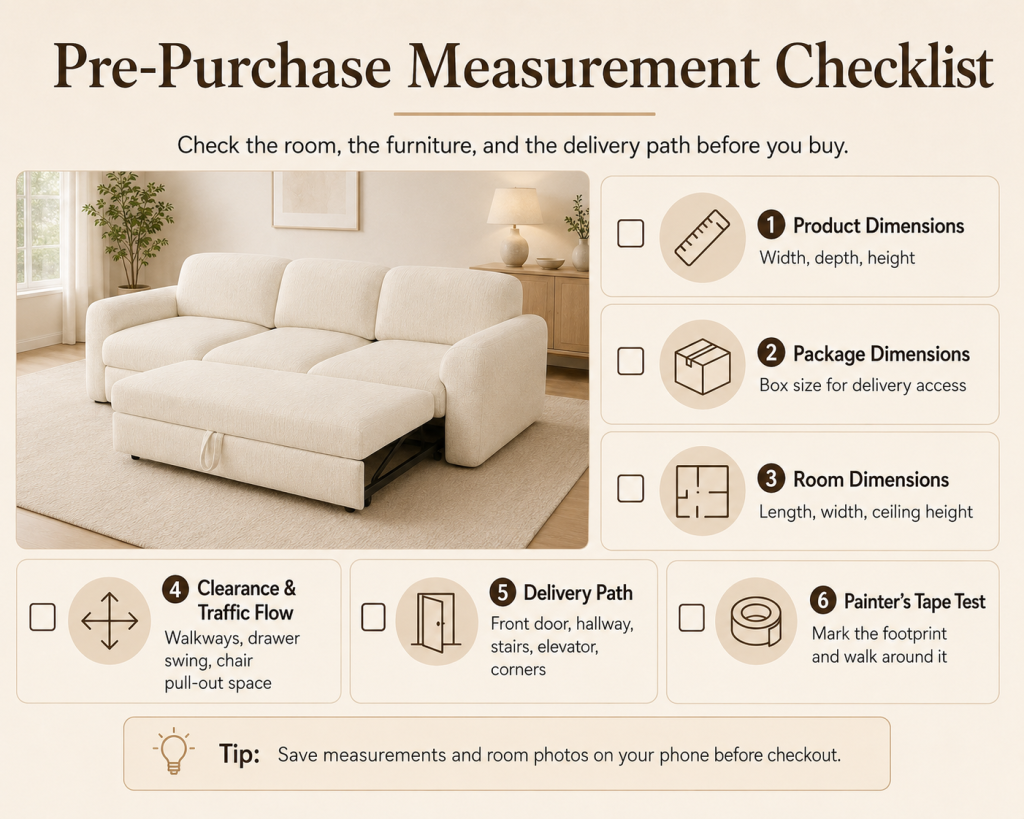 6 checklist for pre-purchase measurement.