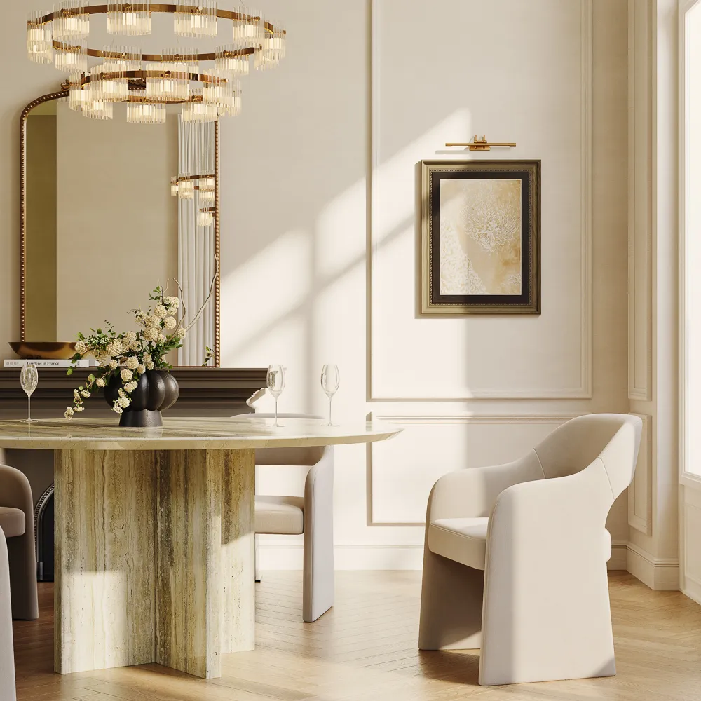 a luxury marble dining table
