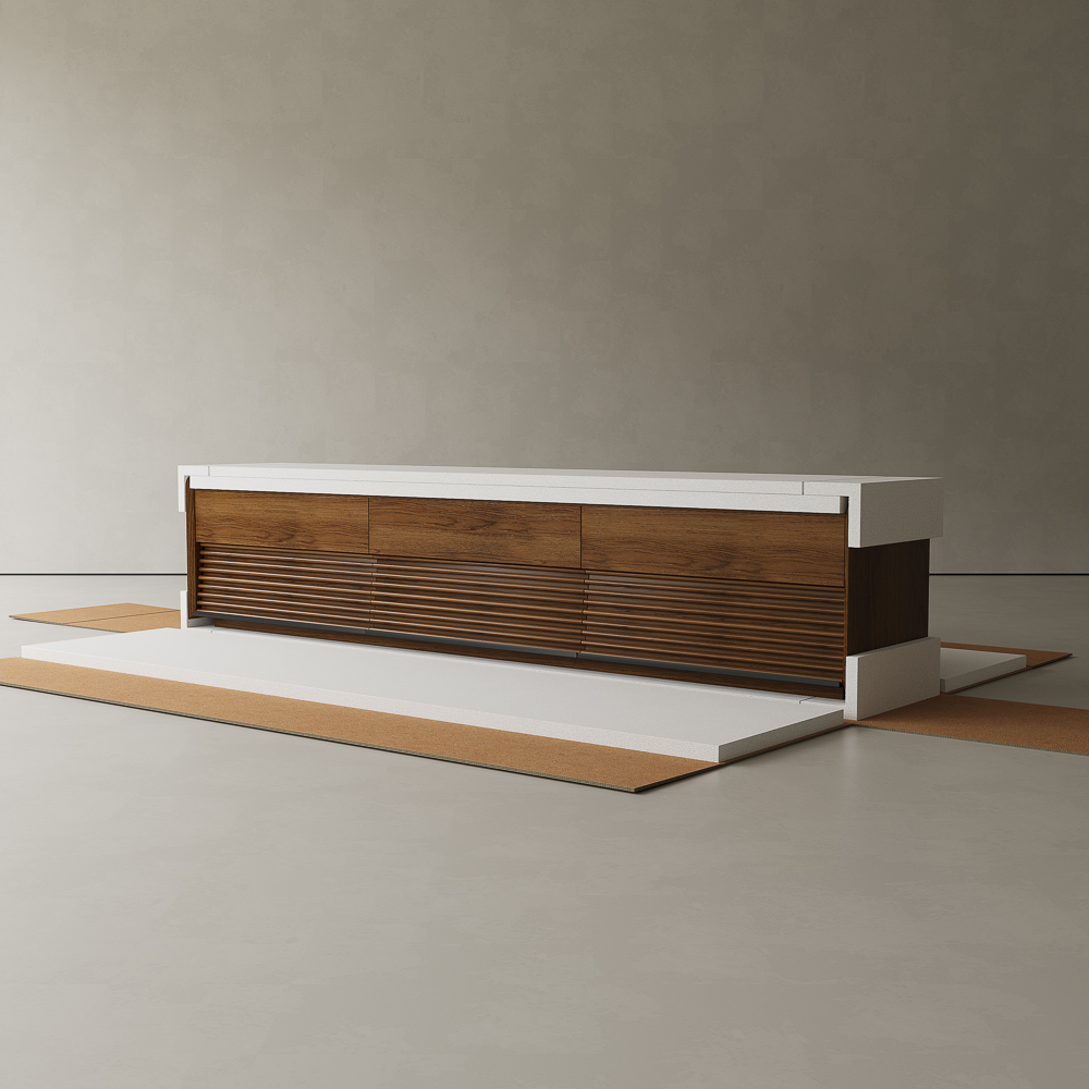 a well packaged fully assembled tv stand