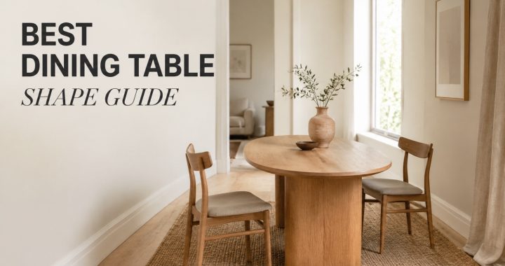 POVISON oval dining table for a narrow dining room