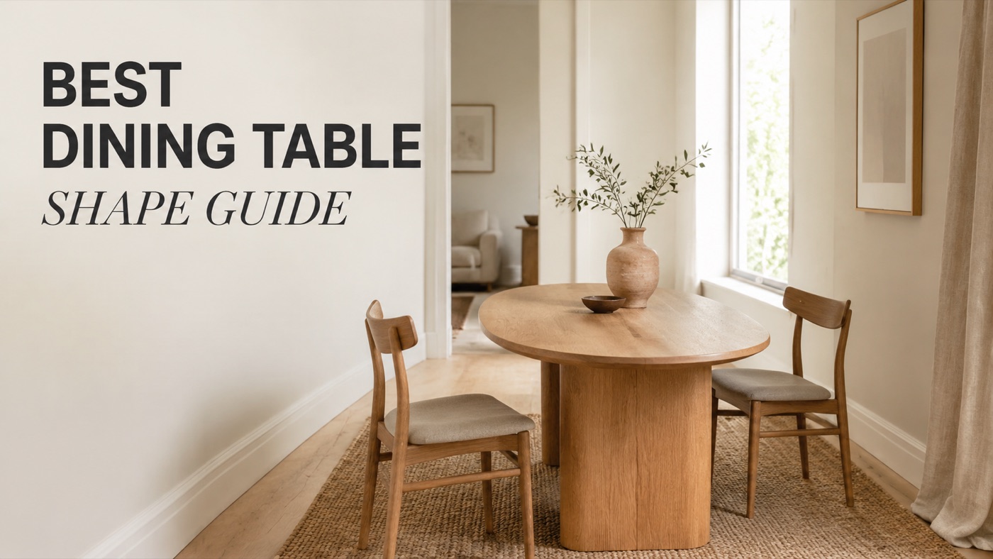 POVISON oval dining table for a narrow dining room