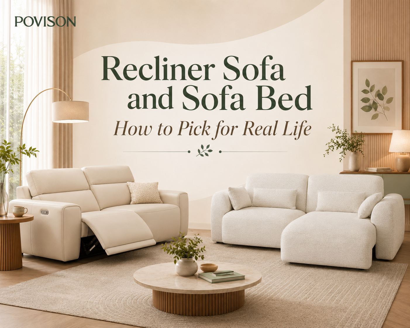 povison's buying guide on how to pick a recliner sofa and a sofa bed for real life
