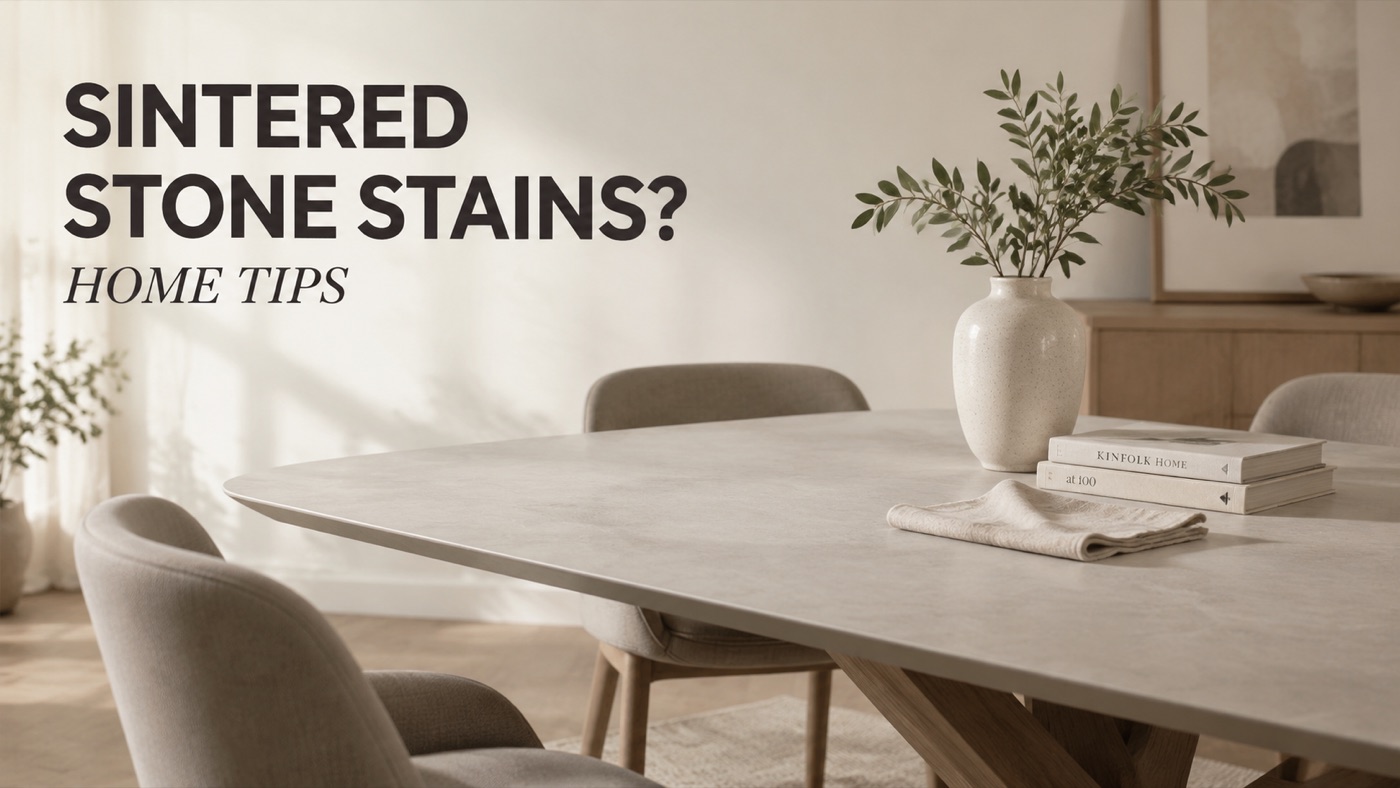 POVISON sintered stone table resisting common household spills