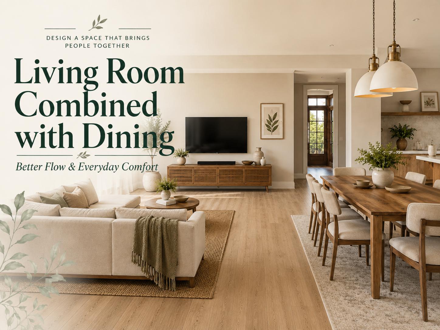POVISON's tips on how to combine living room with dining room without clutter