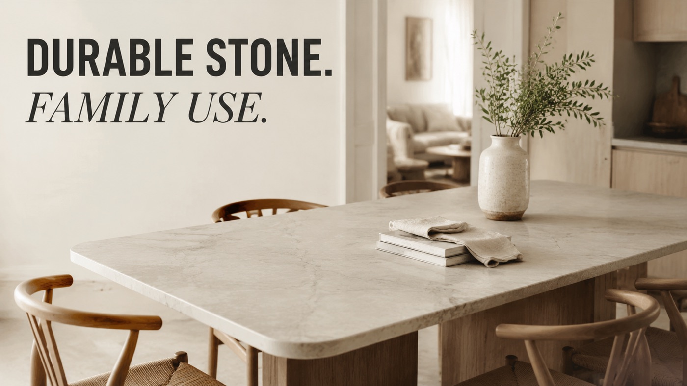 POVISON sintered stone dining table for everyday family use