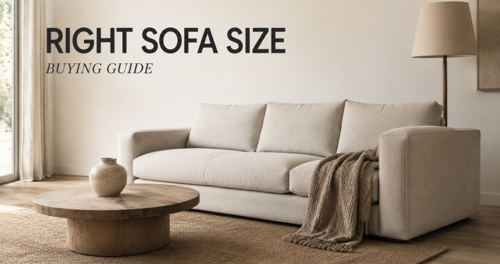 POVISON modular sectional sofa sized for living room with clear walkways