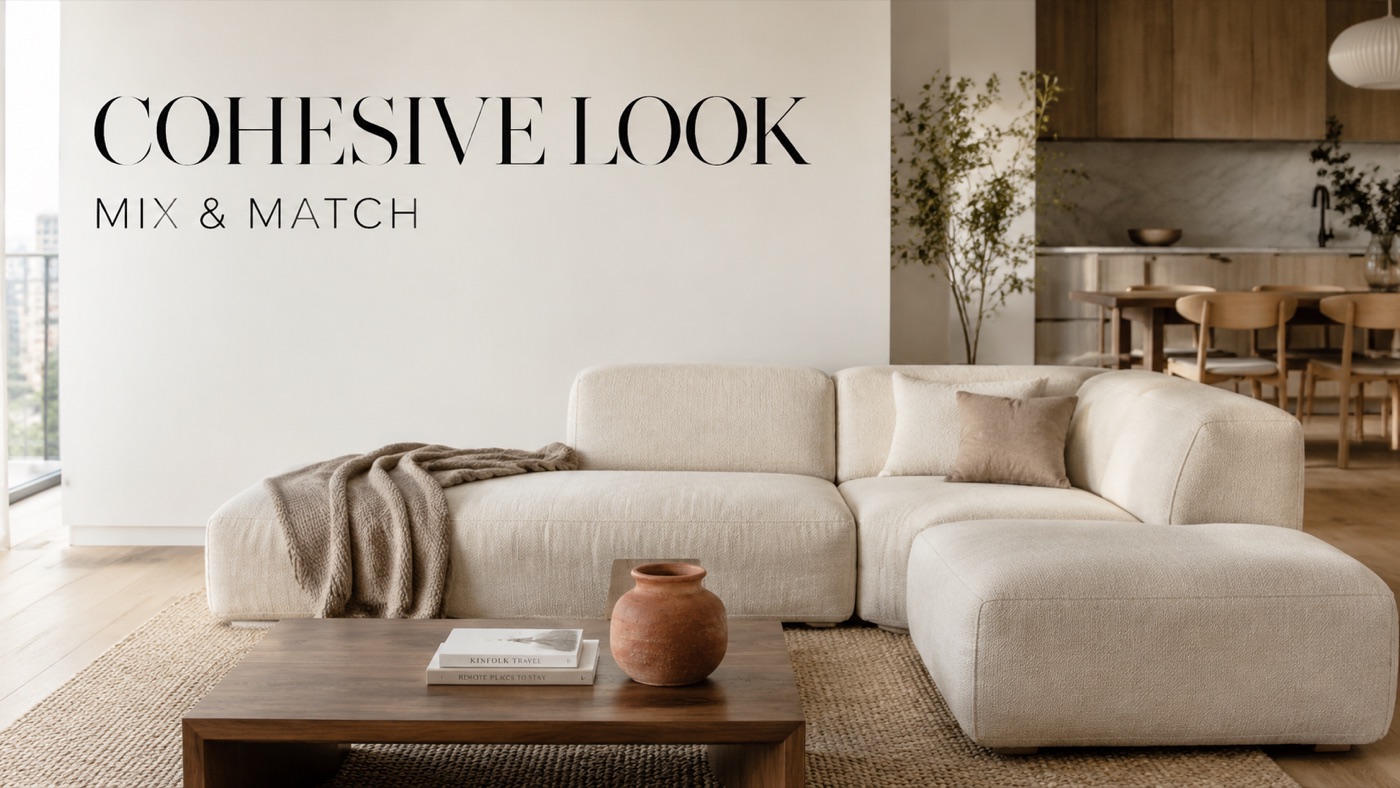 POVISON furniture from different collections styled cohesively
