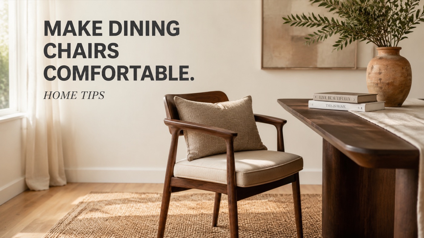 POVISON comfortable upholstered dining chair with supportive back