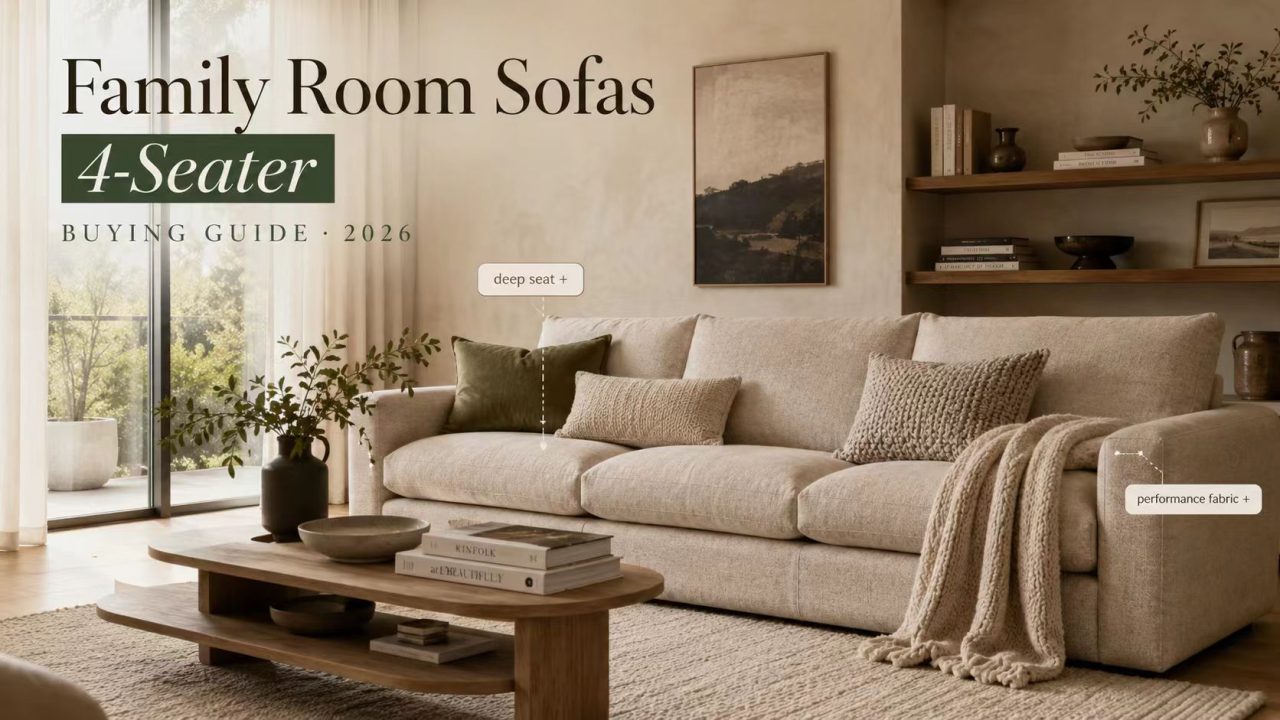 4-Seater Sofa Buying Guide for Family Rooms 2026 - POVISON Blogs