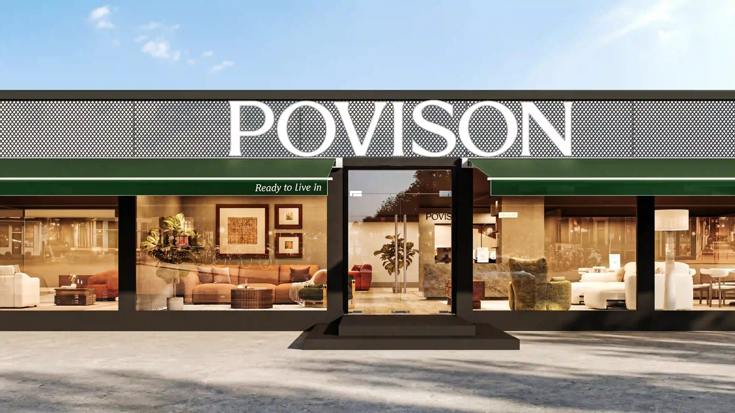 storefront of Povison flagship US store