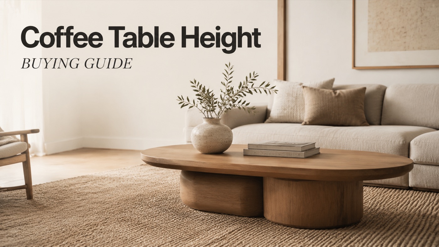 POVISON coffee table height aligned with sofa seat
