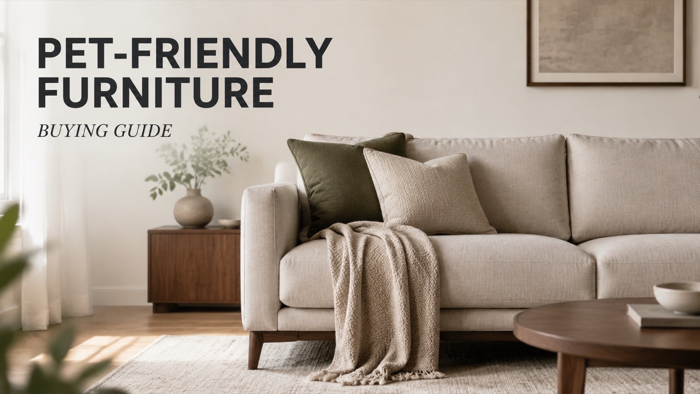 POVISON pet-friendly furniture for a living room with pets