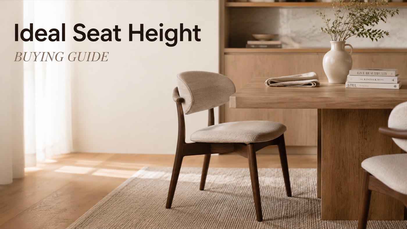 POVISON dining chair with ideal 17 to 19 inch seat height