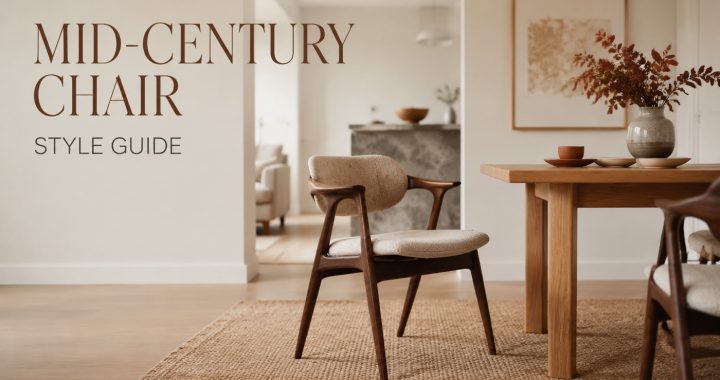 POVISON mid century modern dining chair with curved back