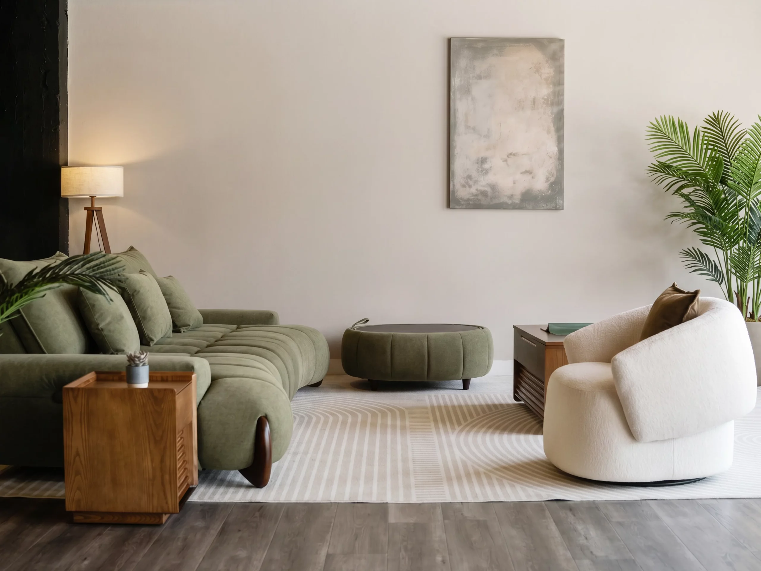 Sofa layouts in Povison LA flagship store