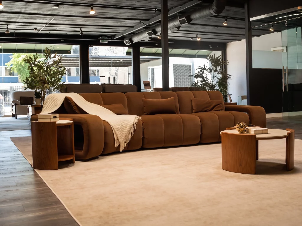 Check how the sofa and other furniture match