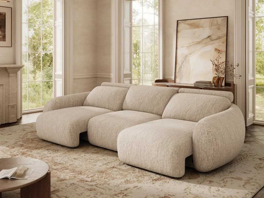 Mila-Power Sofa Bed with motorized functions for overnight guests in a guest -ready room