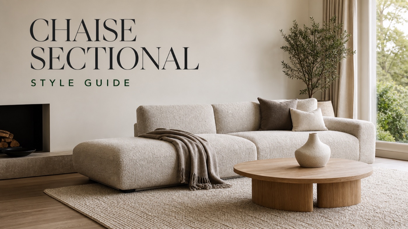 POVISON chaise sectional sofa with extended lounge seat
