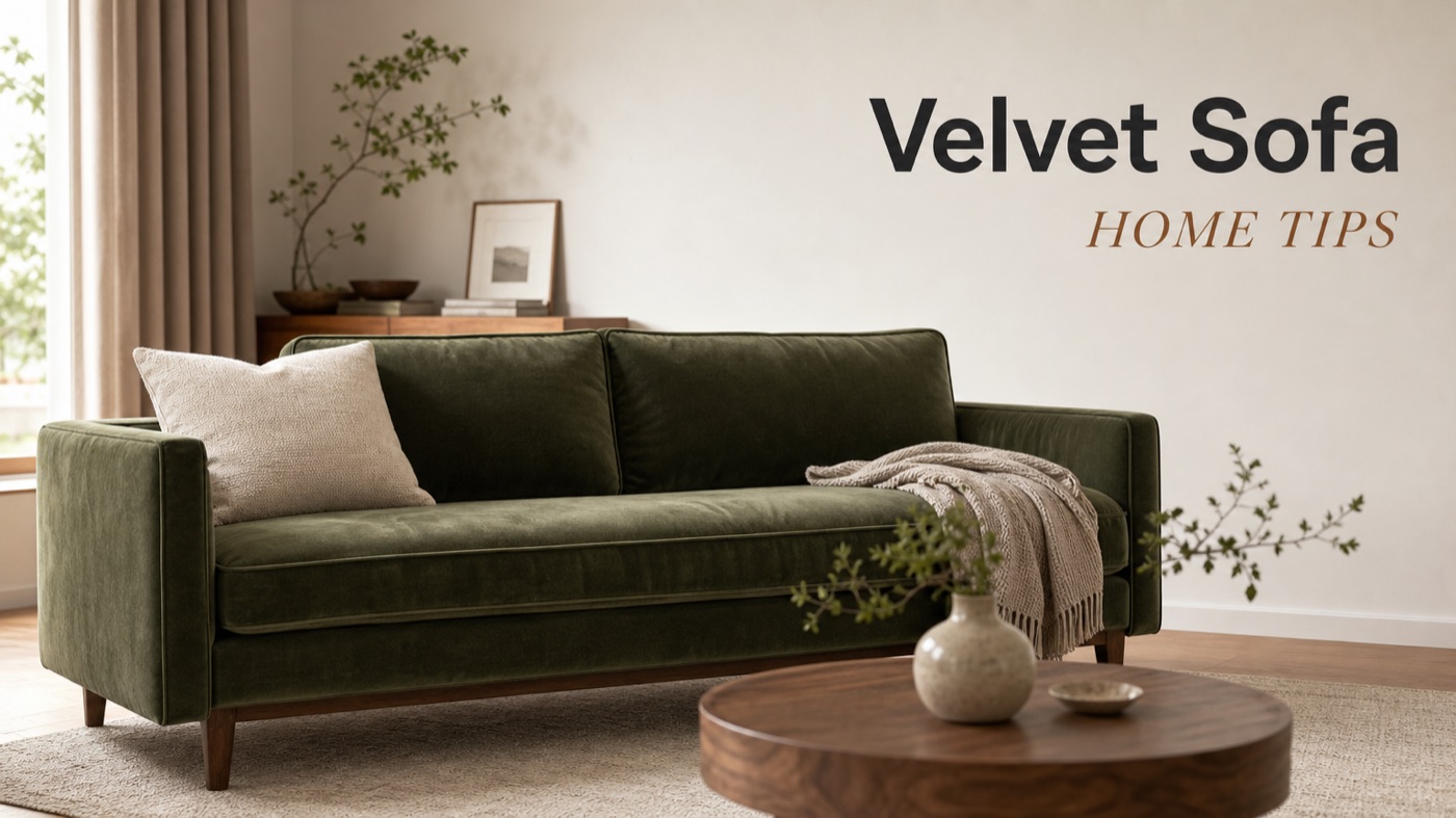 POVISON velvet sofa for everyday living room use