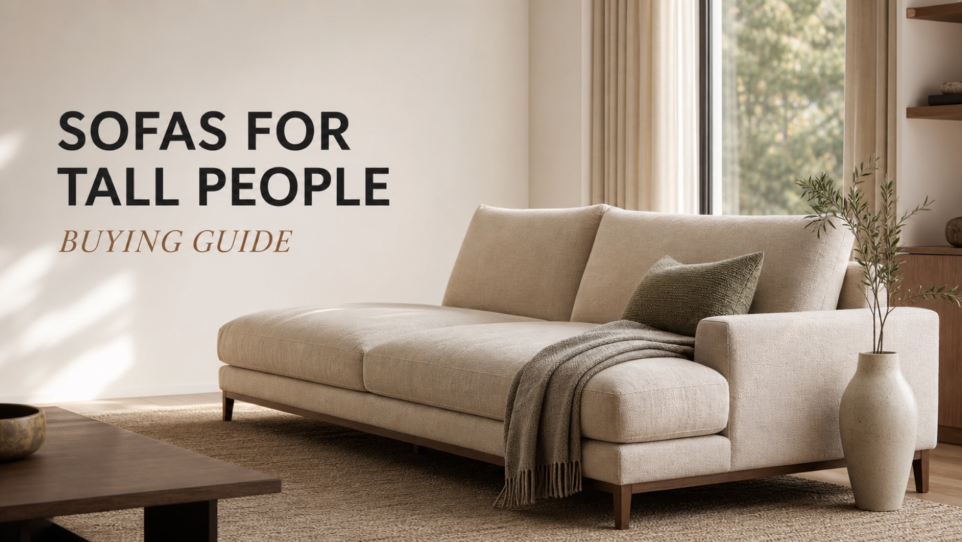 POVISON deep-seat high-back sofa for tall people