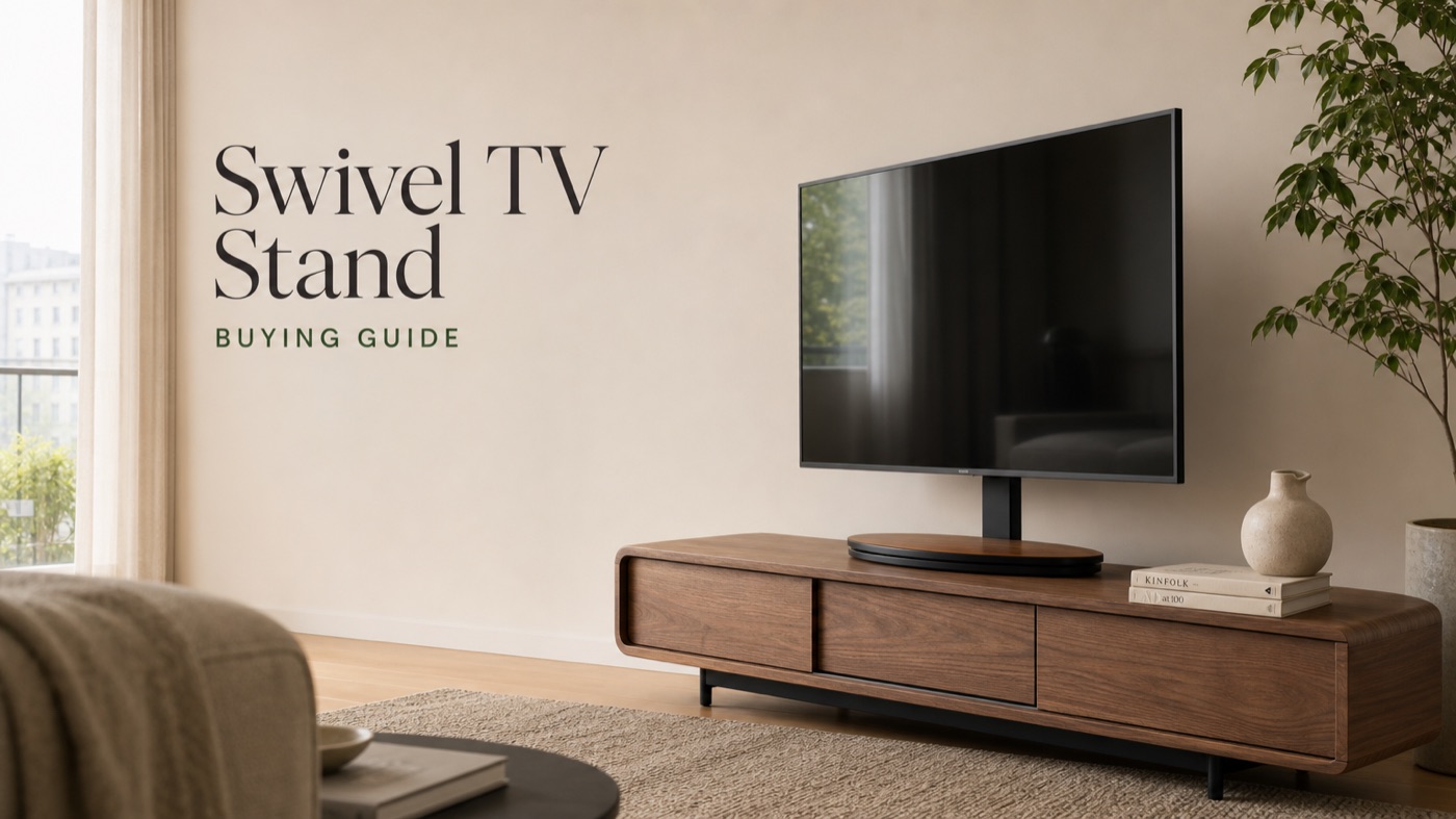 POVISON swivel TV stand for flexible living room viewing angles