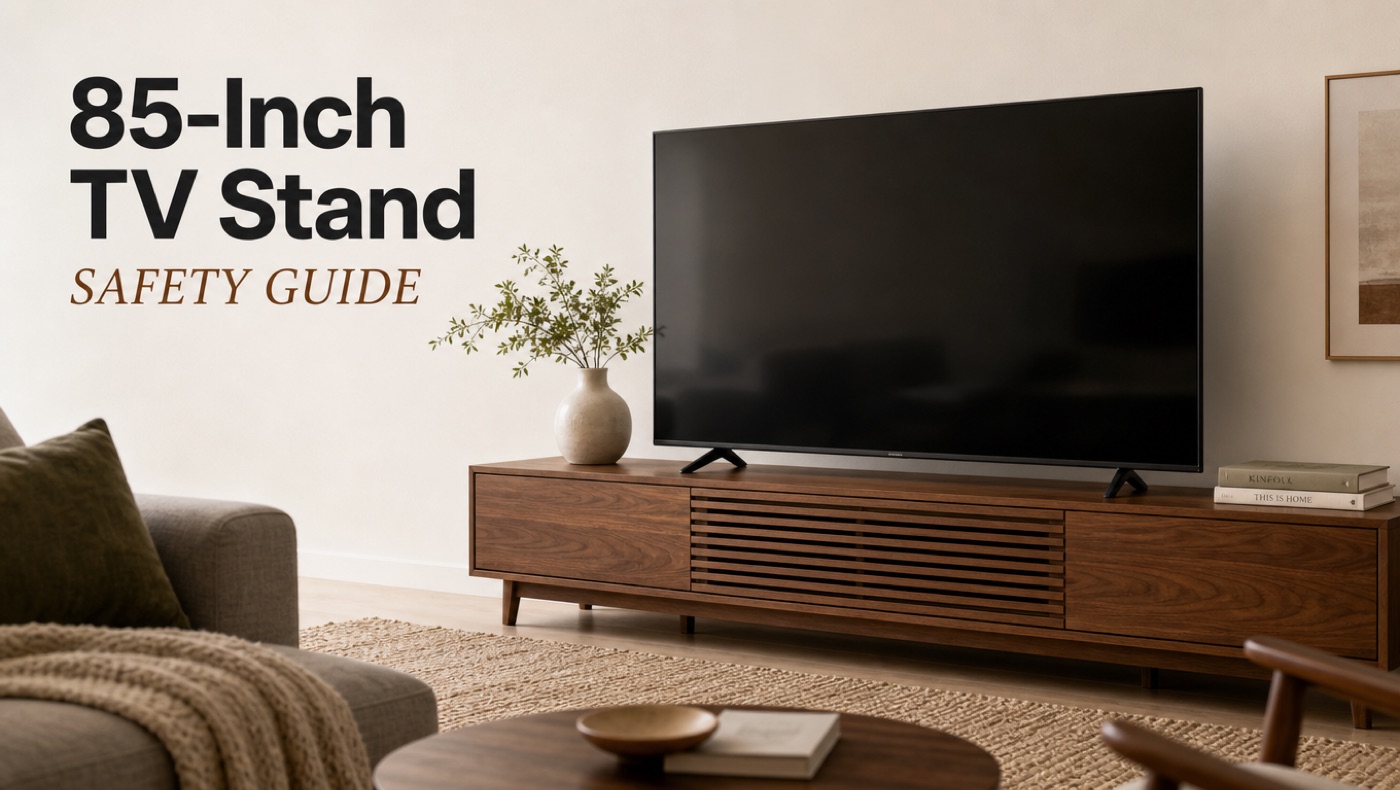 POVISON large TV stand for an 85-inch TV