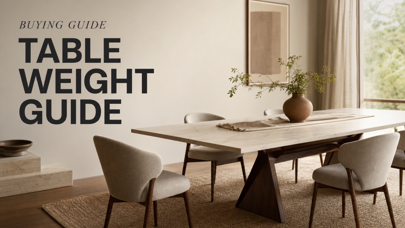 POVISON sintered stone dining table with substantial stone-look tabletop