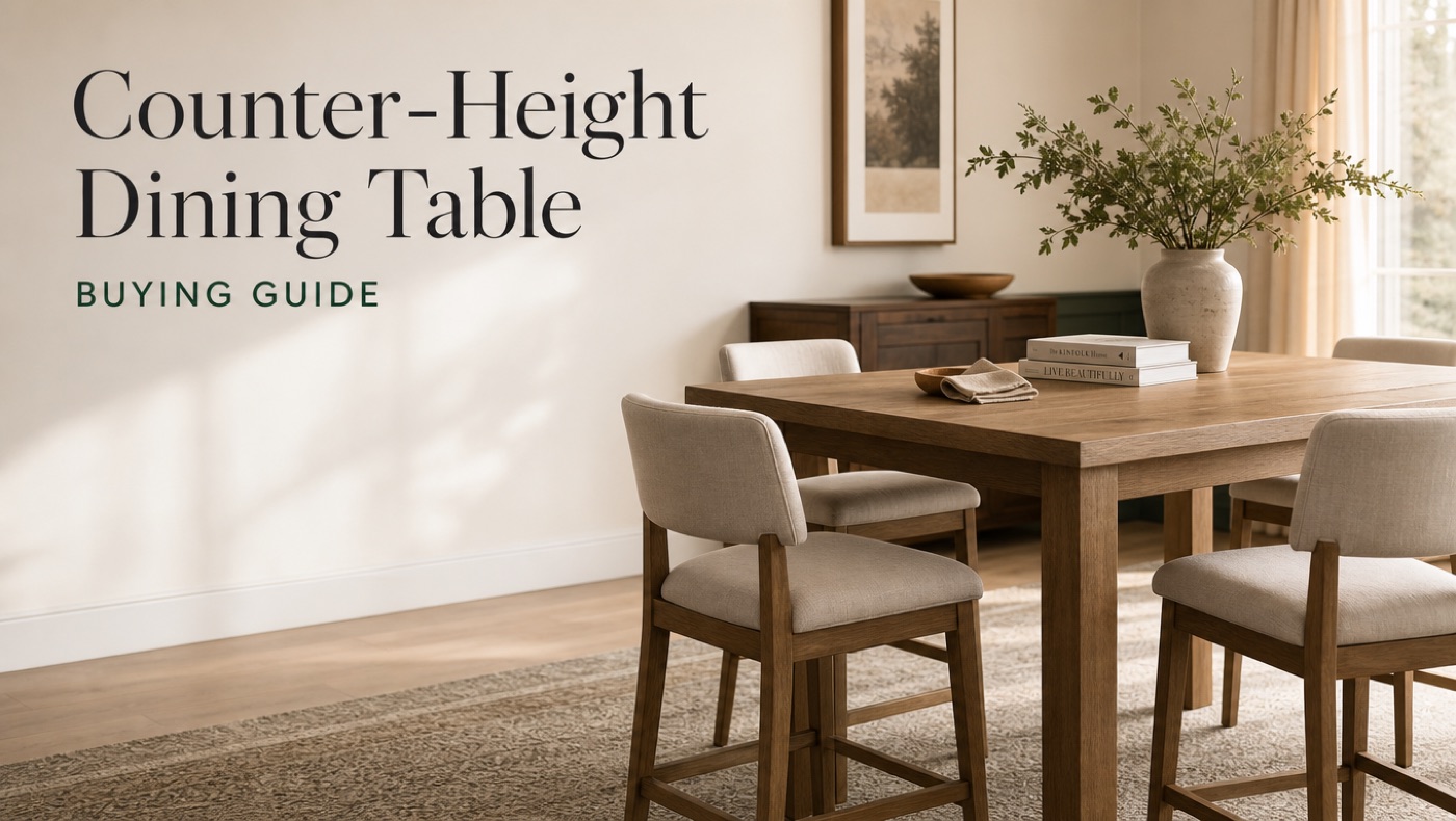 POVISON counter-height dining table with taller seating
