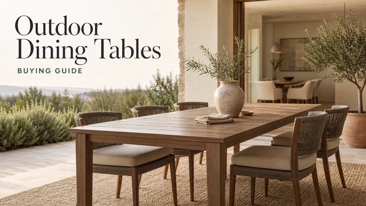 POVISON outdoor dining table for patio deck or garden use