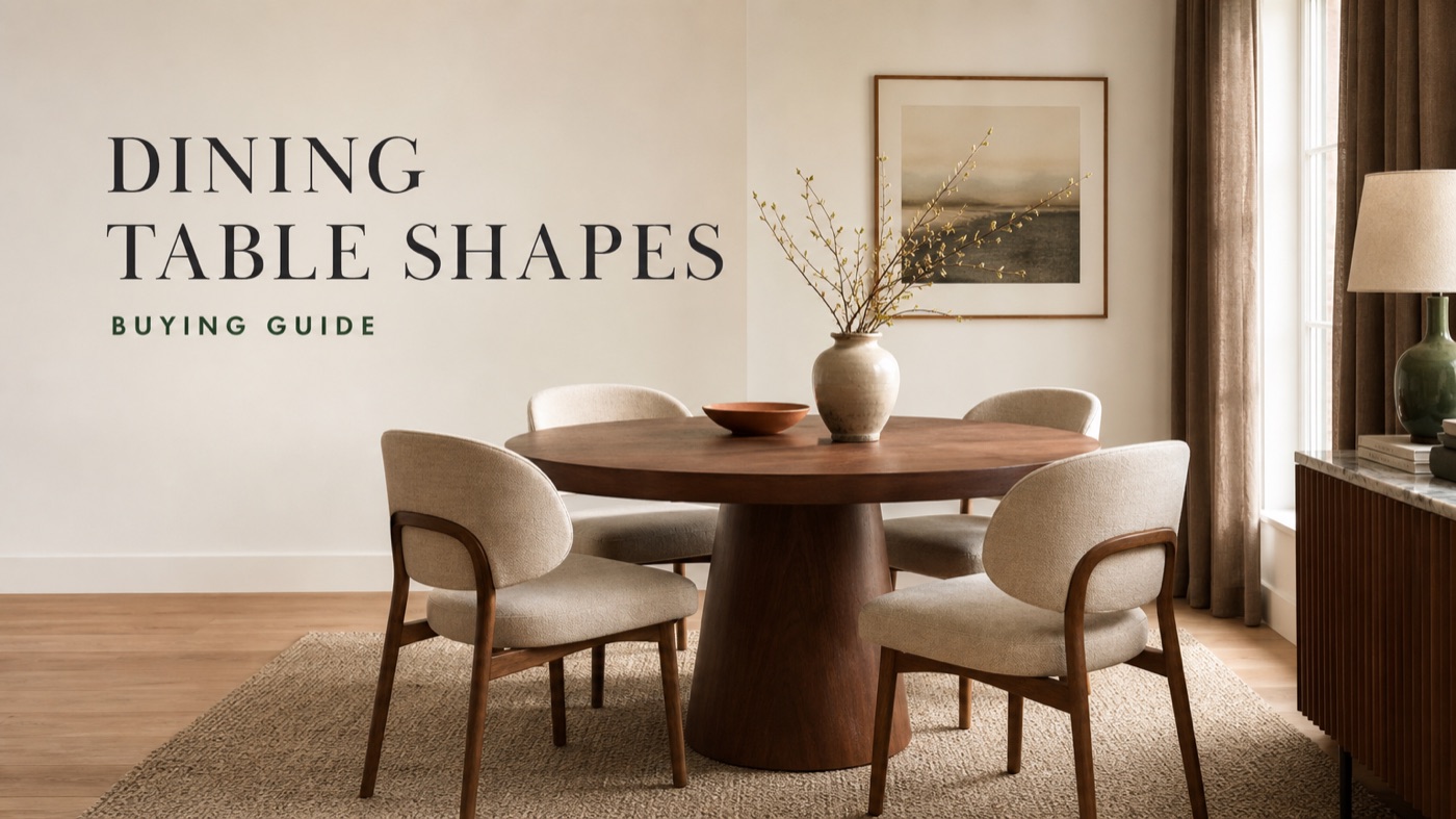 POVISON round dining table suited to a square dining room layout