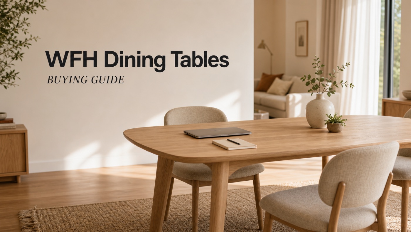 POVISON extendable dining table used as a work from home surface