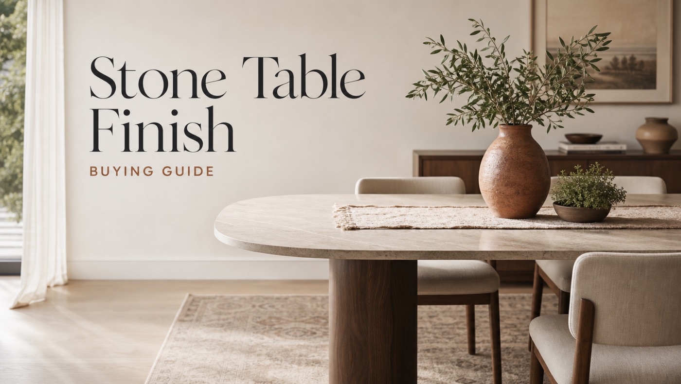 POVISON sintered stone dining table with modern matte finish