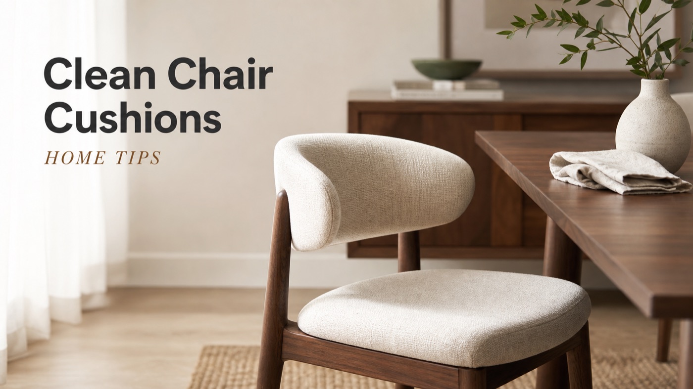 POVISON upholstered dining chair cushion kept clean with regular care