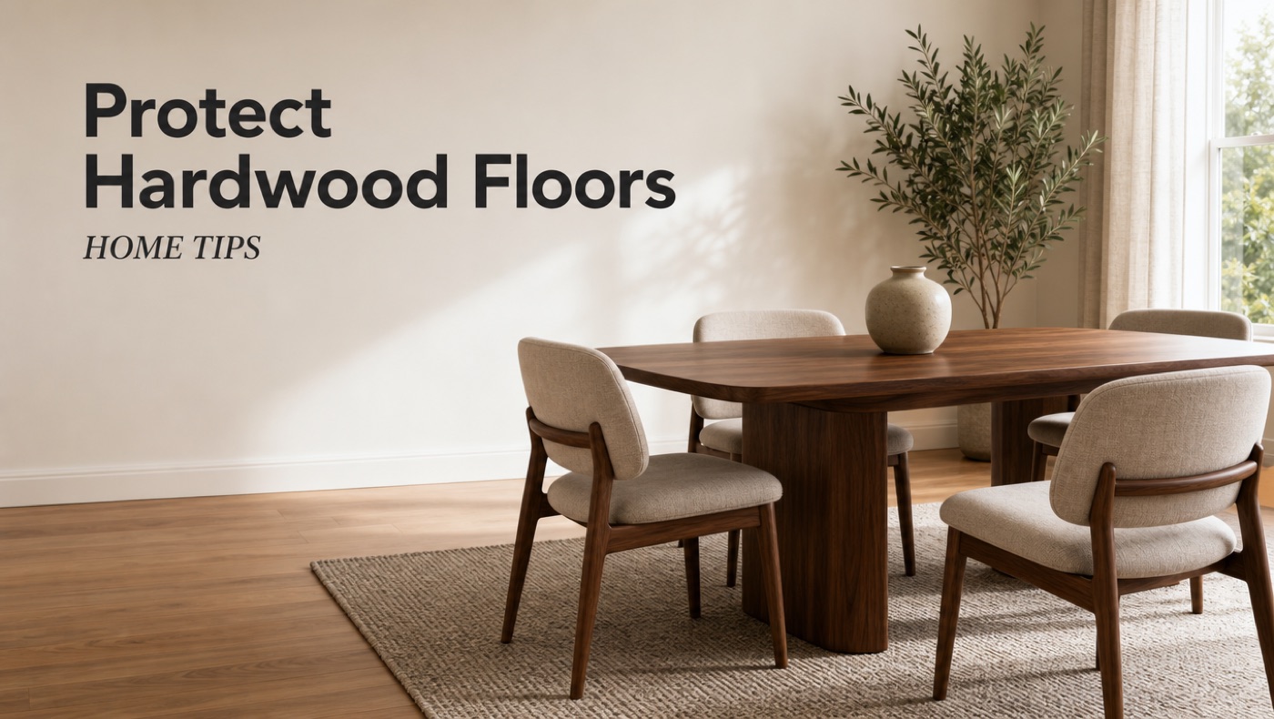 POVISON dining chair legs fitted with felt pads to protect hardwood floors