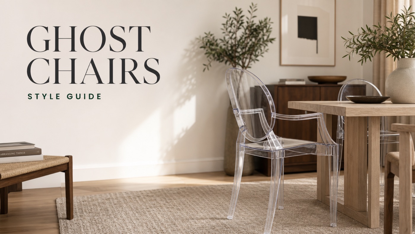 POVISON ghost chair style seating for a visually light dining or accent space