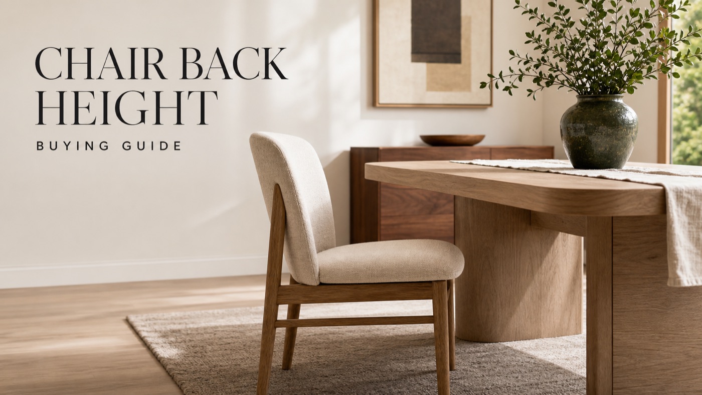 POVISON dining chair back height chosen to match table scale and comfort