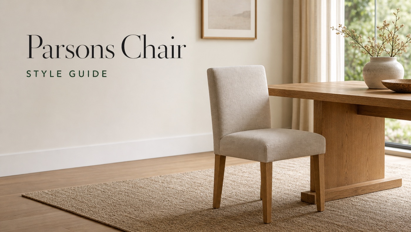 POVISON upholstered Parsons dining chair with clean lines and padded back