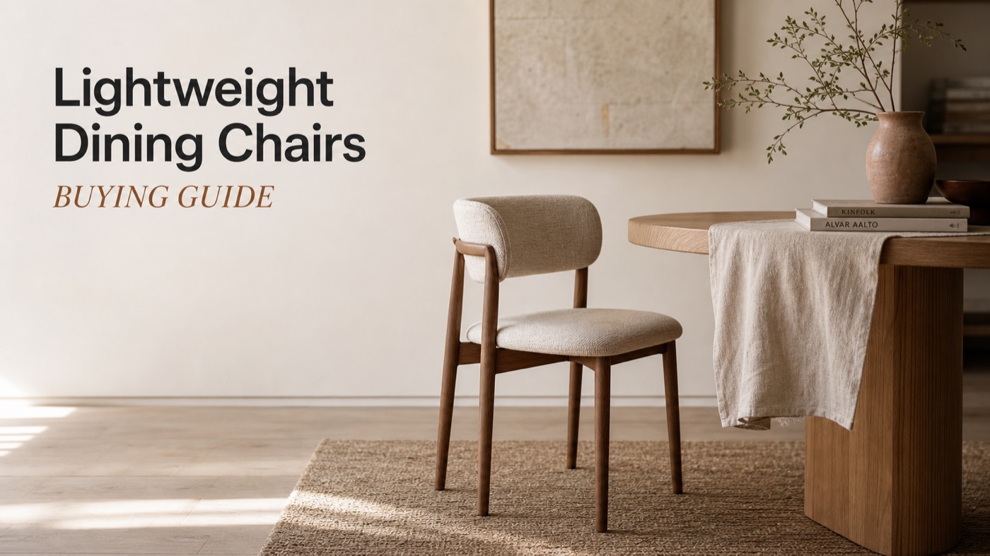 POVISON lightweight dining chair with armless design for easy moving