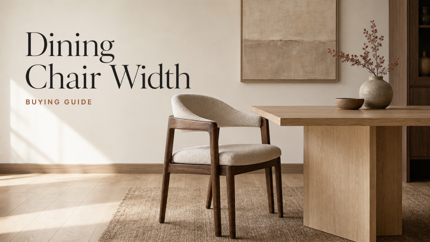 POVISON dining chair measured for comfortable seating width