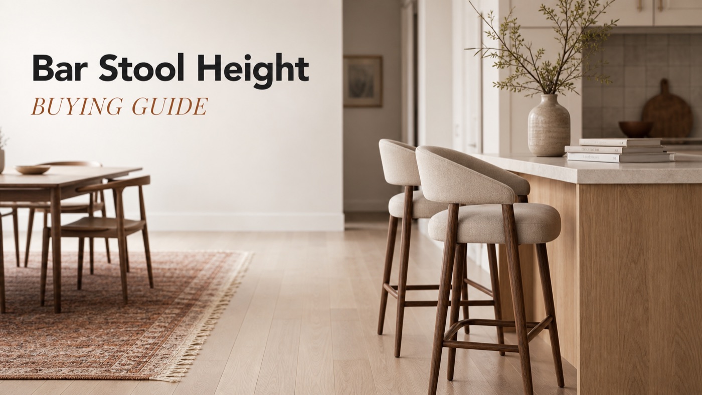 POVISON bar stool height measured for a kitchen counter