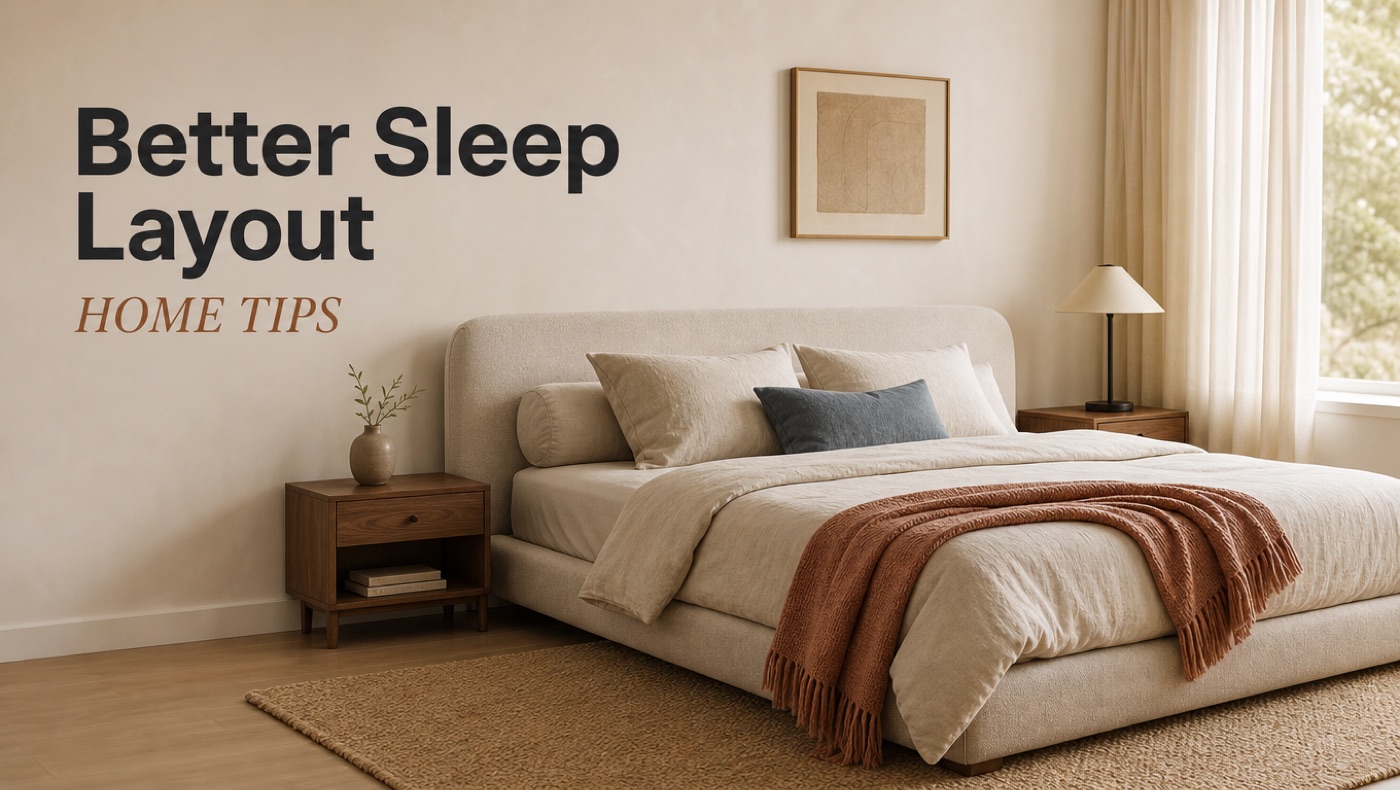 POVISON bedroom furniture arranged for calm sleep-related routines