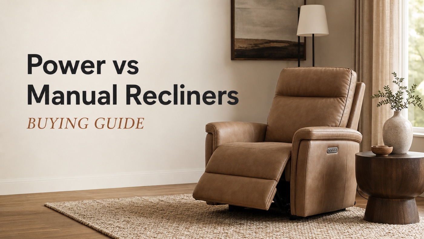 POVISON power recliner compared with manual recliner for living room comfort